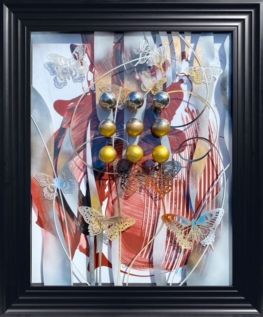 ‘Sunrise Symphony,’ 2024, 29in x 23in, varied medium on canvas.